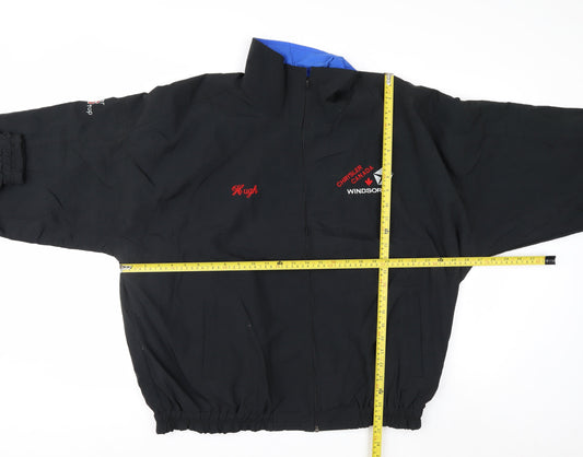Superior Sportswear Men's Black Windbreaker Jacket L Embroidered Chrysler Windsor