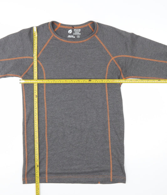 Clad Boys Grey Long Sleeve XL Activewear Crew Neck T-Shirt