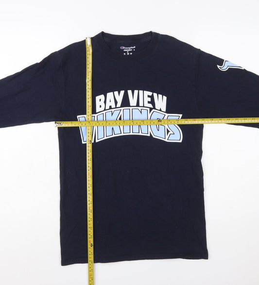 Champion Men's Blue Bay View Vikings Long Sleeve T-Shirt Size S