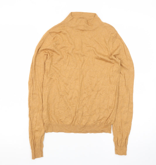 Mango Women’s Beige Roll Neck Wool Blend Pullover Jumper Size S