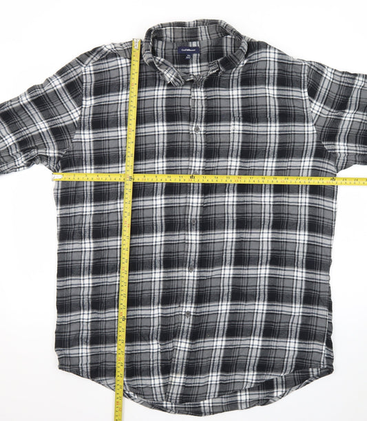 Croft & Barrow Men’s Grey Plaid Flannel Button-Up Shirt XL