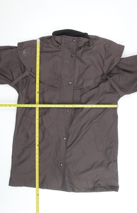 Rydale Women Brown Waterproof Long Rain Coat Size 18