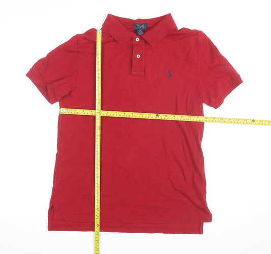 Polo Ralph Lauren Men's Red Classic Cotton Short Sleeve Polo Shirt XL