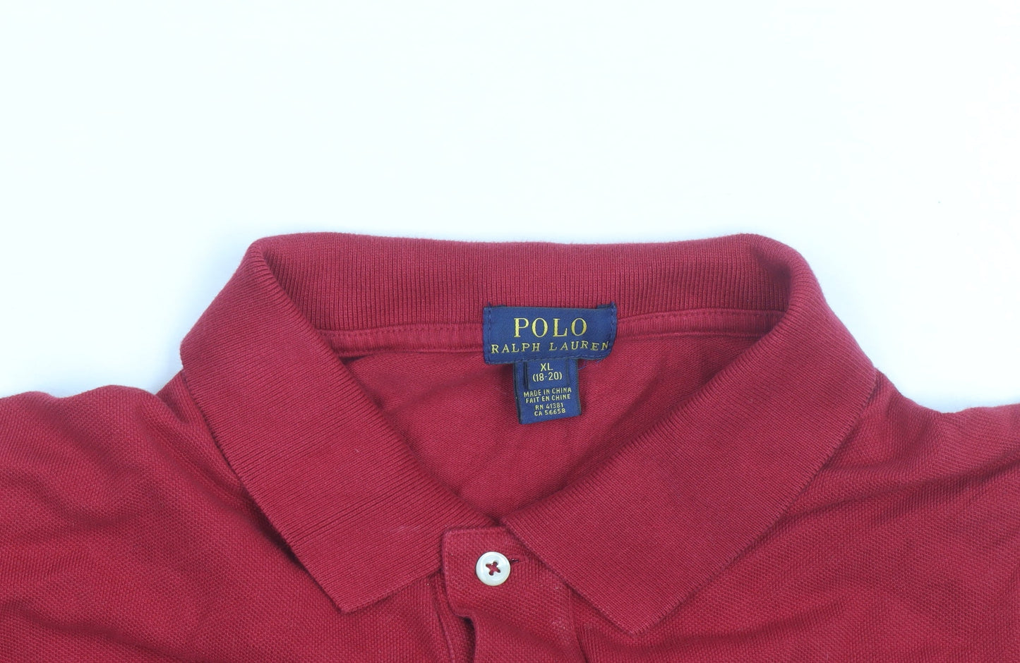 Polo Ralph Lauren Men's Red Classic Cotton Short Sleeve Polo Shirt XL