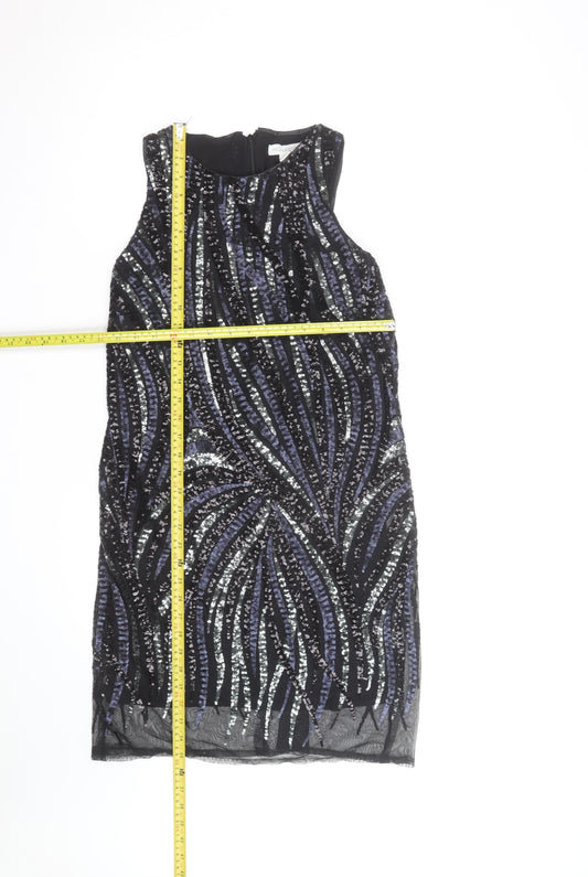 Monsoon Women’s Black Sequin Shift Party Dress Size 8