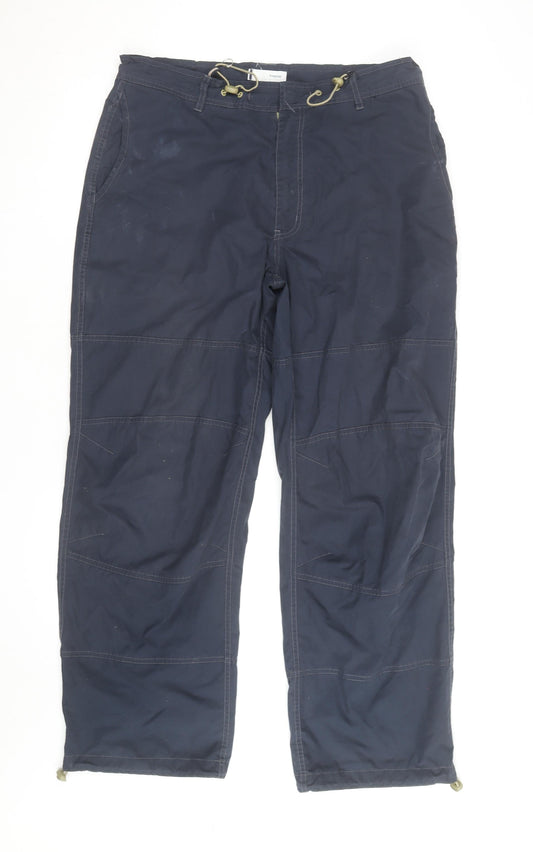 Firetrap Men’s Blue Cargo Trousers L 32x31 Cotton Drawstring