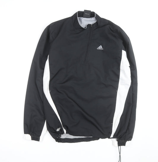 Additional front view of Adidas Men's Black s 1/2 Zip Windbreaker Track Jacket
