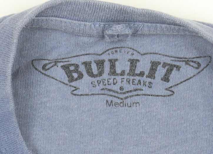 Bullit Men’s Blue Dragon Rebel Graphic Cotton T-Shirt Medium