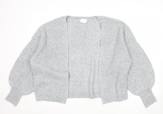 ASOS Design Curve Grey Knit Open Cardigan Women's UK 20 Long Sleeve