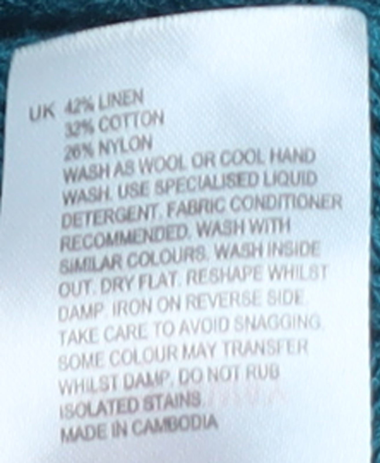 White Stuff Women’s Blue Linen Cotton Pullover Jumper Size 18