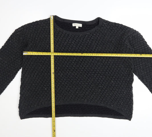 Monsoon Womens Black Medium Textured Knit Jumper