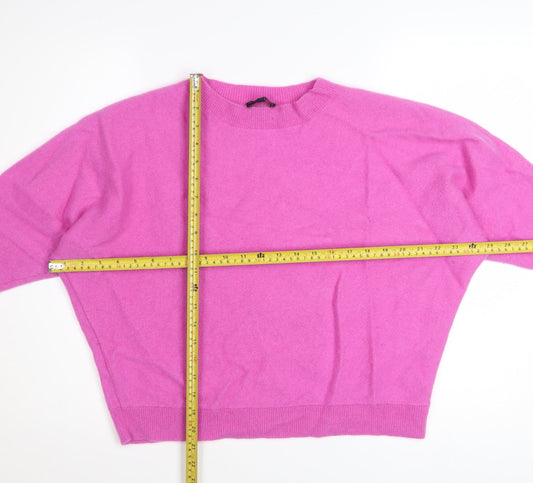 Phase Eight Women’s Pink Cashmere Relaxed Pullover Jumper L