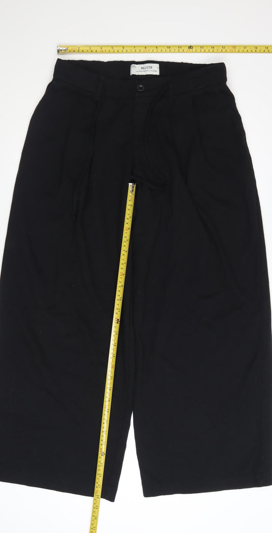 Hollister Women’s Black Wide-Leg Livvy Baggy Trousers M Regular