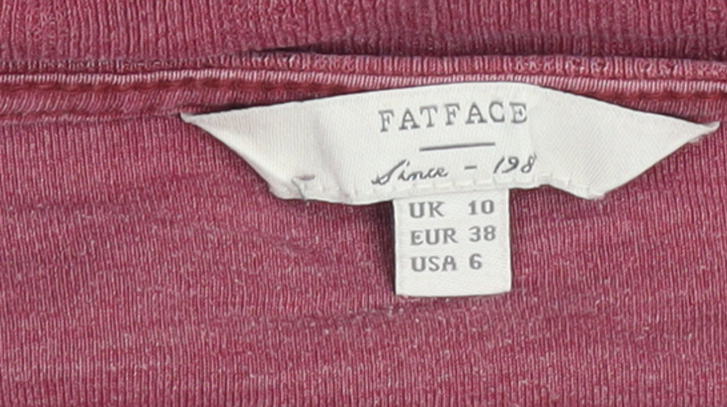 FatFace Womens Purple Lace Trim Cotton Camisole Tank Top UK 10