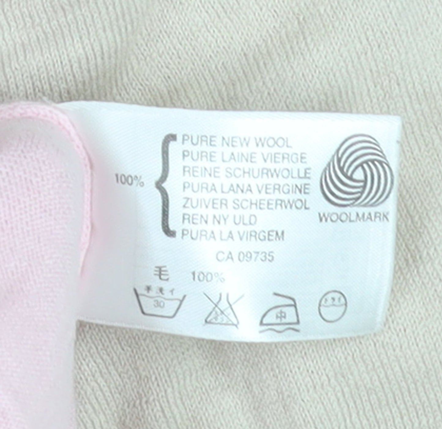 John Smedley Women's Pink Beige Merino Wool Crew Neck Jumper M