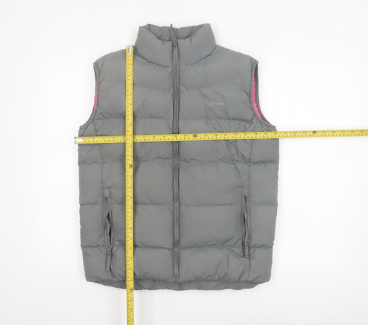 Hi Gear Women Grey Puffer Waistcoat Size 10 Insulated Outdoor Vest
