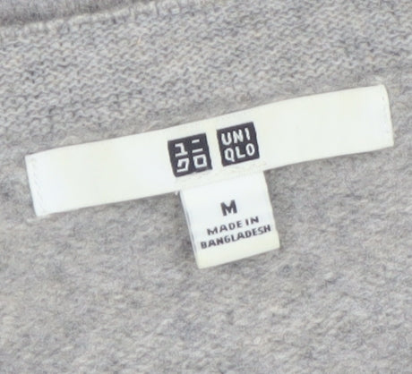 Uniqlo Women Grey Wool Crew Neck Pullover Jumper M
