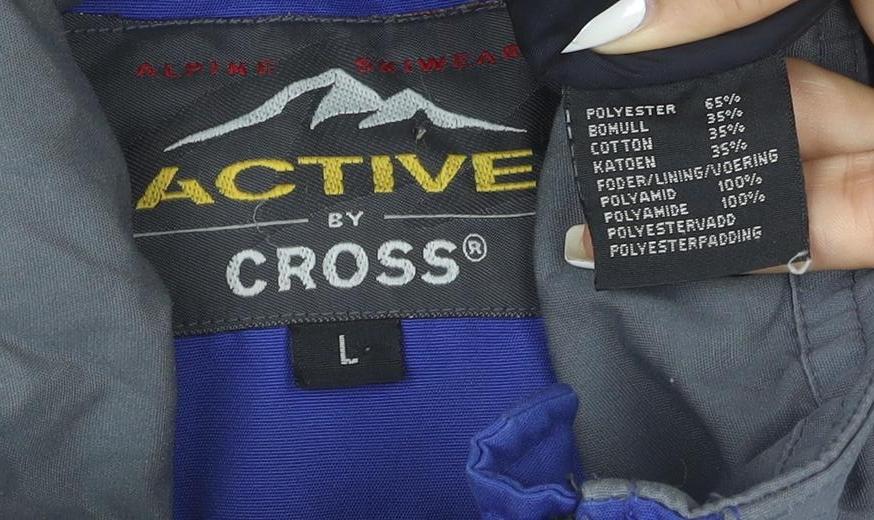 Active Cross Men's Blue L Waterproof Hooded Parka Jacket