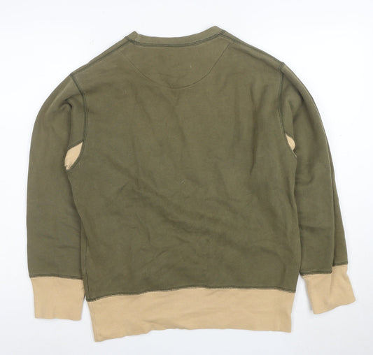 Watch2 Mens Green Small Pullover Crew Neck Sweatshirt