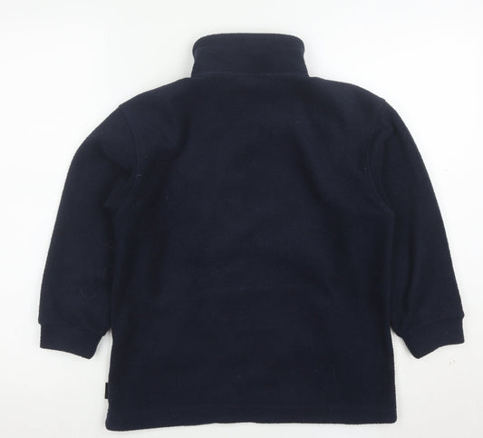 Peter Storm Boys Blue Fleece Full Zip Jacket 7-8 Years Polyester Warm Layer