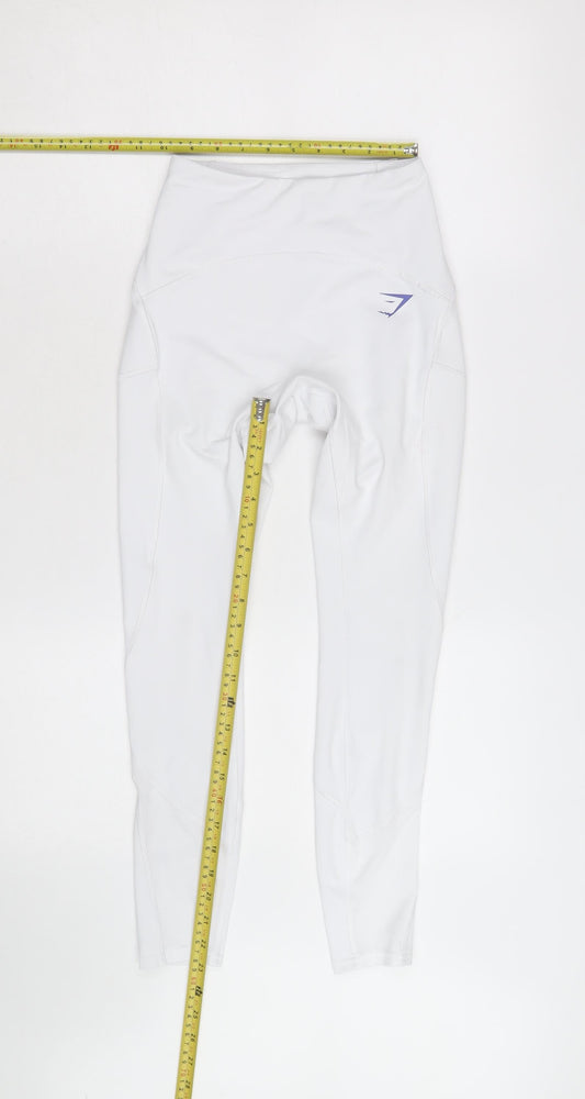 Gymshark Women White Small High Waist Active Leggings