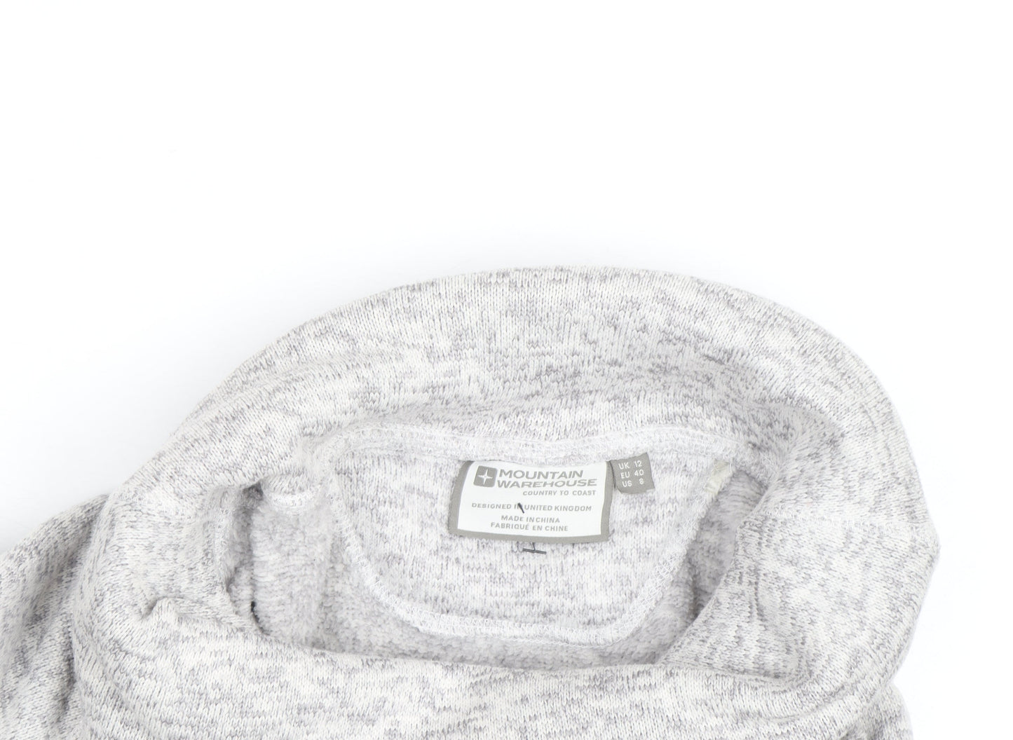 Mountain Warehouse Womens Grey Cowl Neck Long Sleeve Pullover Jumper Size 12