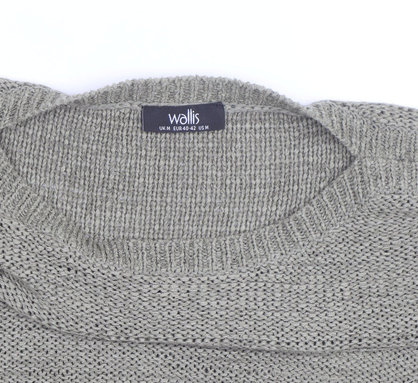 Wallis Women’s Grey Short Sleeve Knit Pullover Jumper M