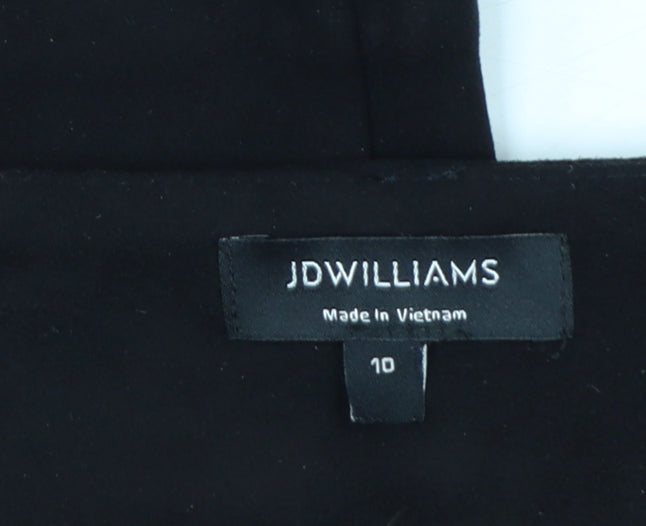 JD Williams Women’s Black Wide-Leg Cropped Trousers Size 10
