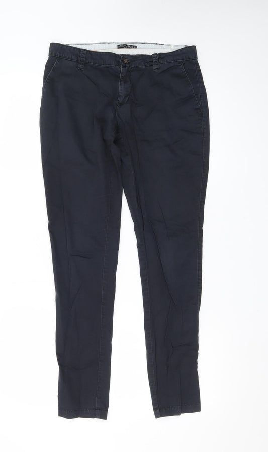Scullers Men's Blue Chino Trousers Size 30 Slim Tapered Fit