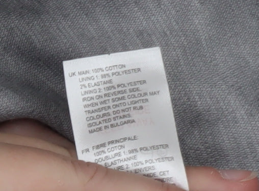 White Stuff Women's Blue Hooded Cotton Parka Jacket Size 8
