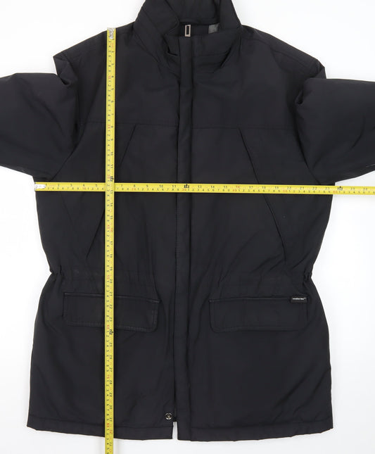 Marks and Spencer Mens Black M Waterproof Mid-Length Rain Coat