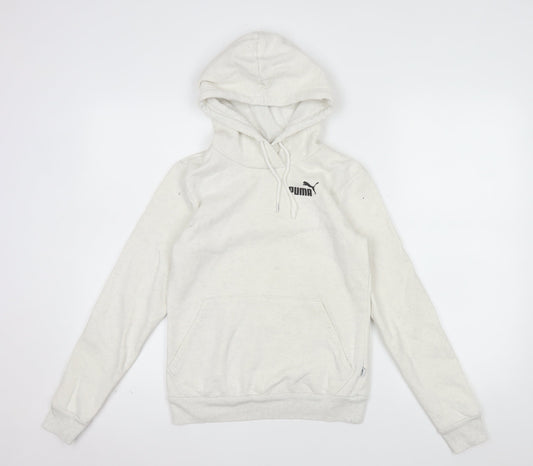 Additional front view of Puma women’s beige pullover hoodie xxs cotton blend