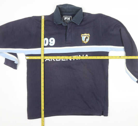 Kevingston Men's Blue Argentina Rugby Collared Sweatshirt M