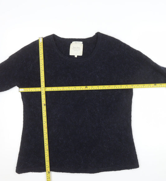 Part Two Women Navy Blue Alpaca Blend Wool Jumper XS Round Neck Long Sleeve
