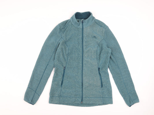 Quechua Women Blue Fleece Full Zip Outdoor Jacket Size 12