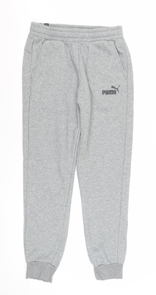 Puma Men’s Grey Sweatpants Joggers M Regular Fit