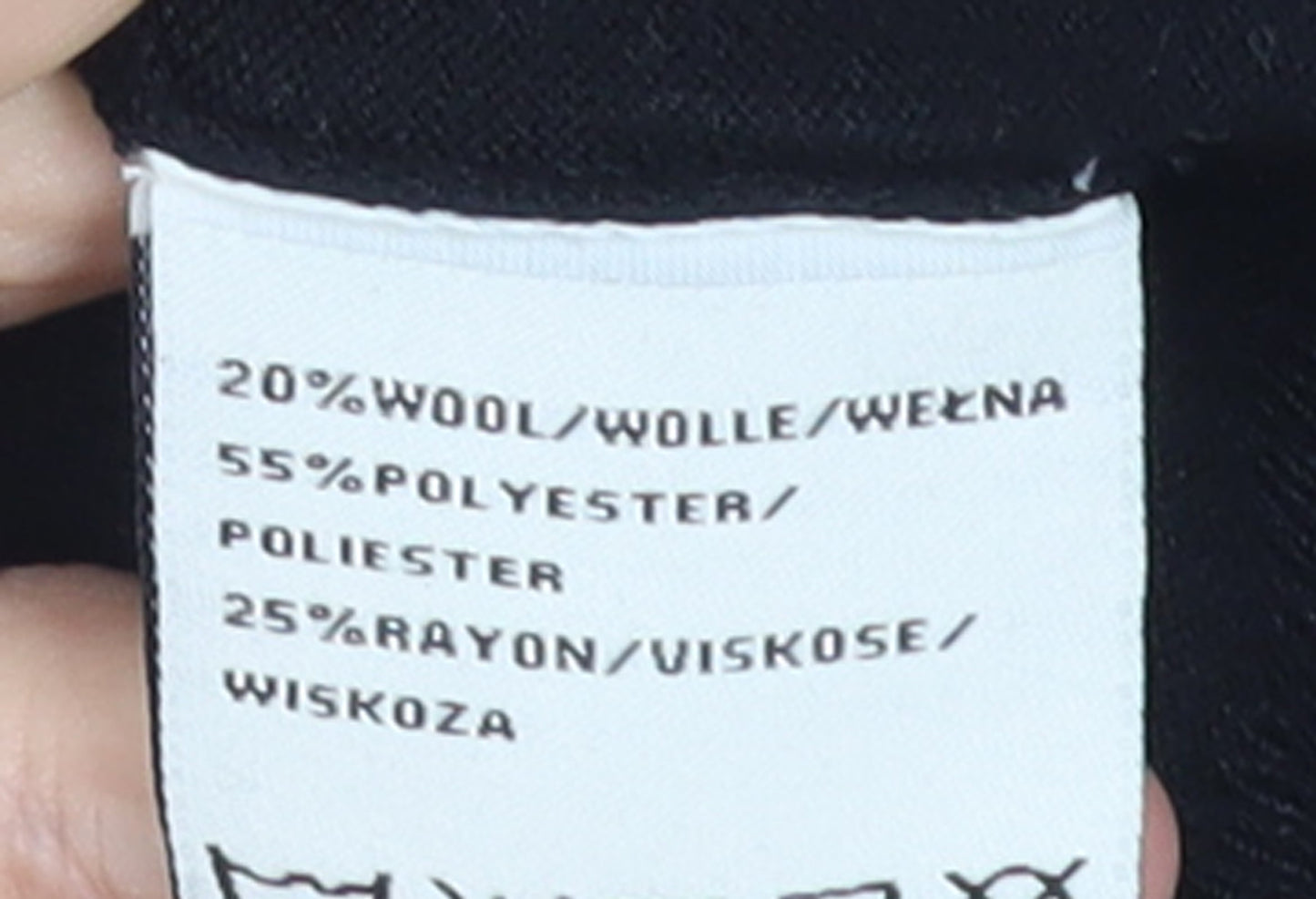 Christiano Baldinucci Men's Black Wool Blend Medium Crew Neck Jumper