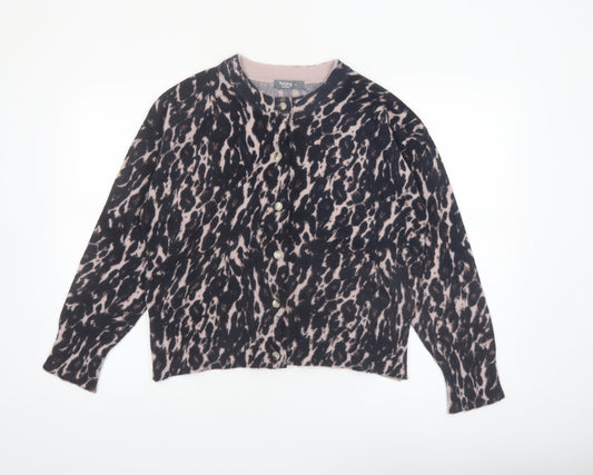 Nutmeg Women's Multicoloured Animal Print Cardigan Size 14