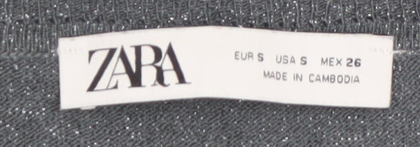 ZARA Womens Grey Long Sleeve Knit Pullover Jumper Size S