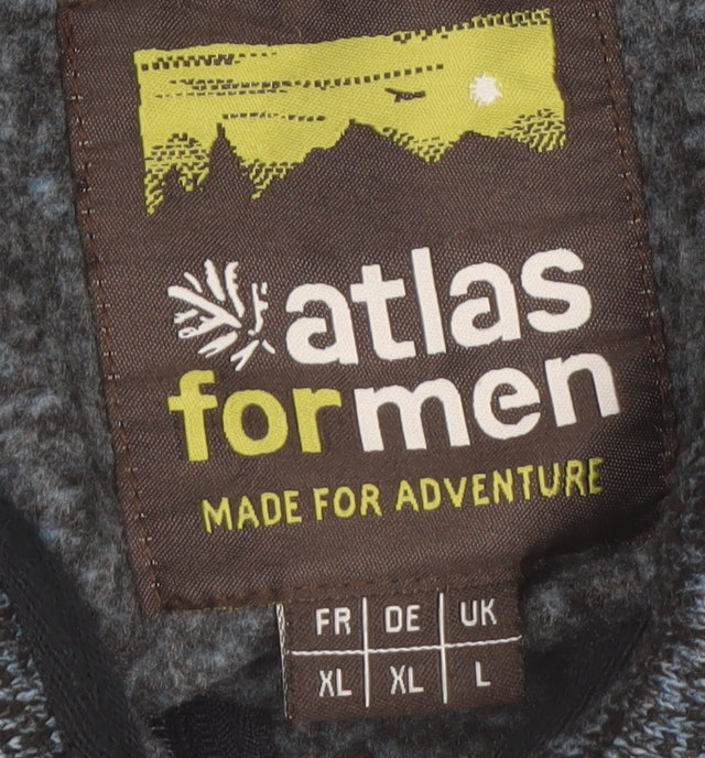 Additional view of Atlas For Men Blue Fleece Full Zip Jacket men’s l outdoor casual