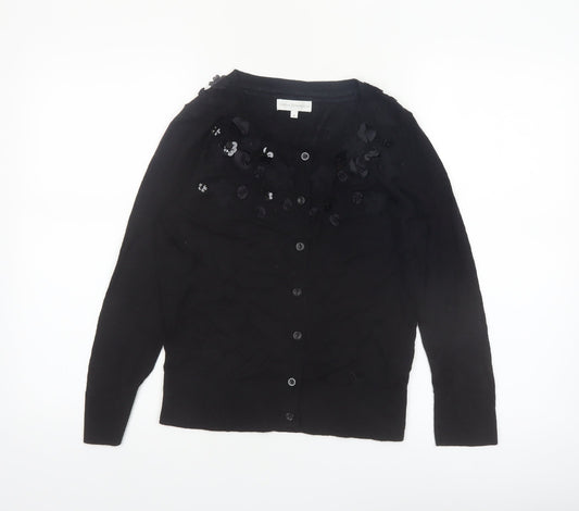 RJR.John Rocha Women’s Black Beaded Sequin Cardigan Size 10