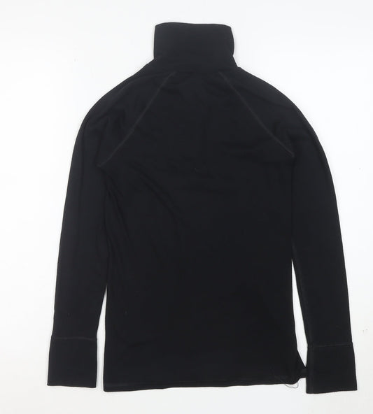 Marks and Spencer Womens Black Size 10 1/4 Zip Pullover Sweatshirt