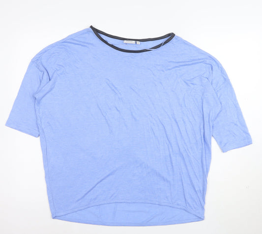 Additional front view of Atmosphere Women Blue XL Relaxed Fit Short Sleeve Jersey T-Shirt
