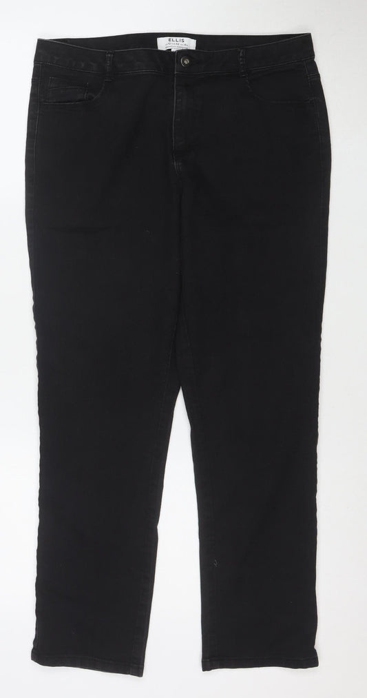 Additional front view of Dorothy Perkins Women's Black Ellis Skinny Jeans Size 14S Cotton Blend