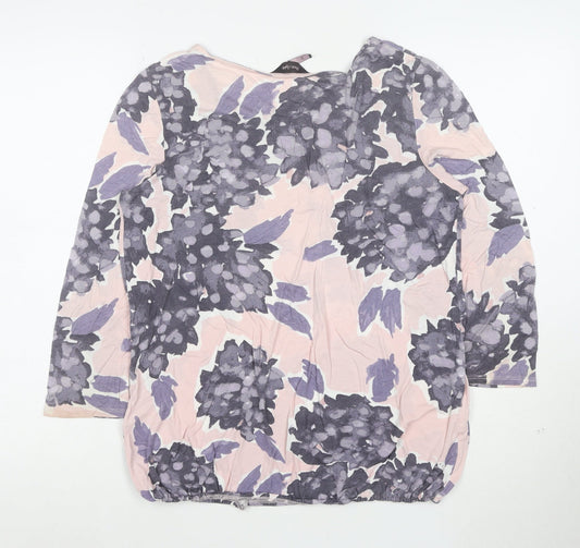 Next Easy Light Women's Multicoloured Floral Jersey Blouse Size 10