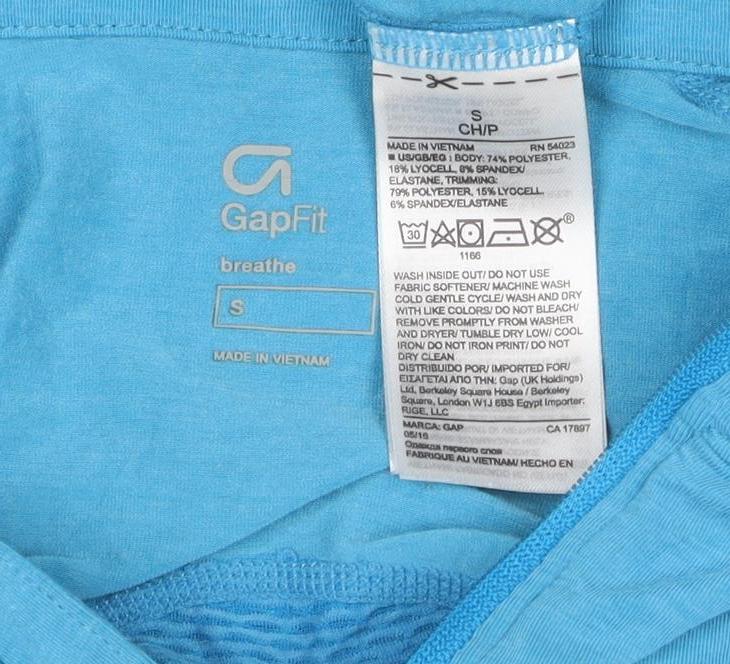 GapFit Womens Blue 1/4 Zip Pullover Hoodie S Lightweight Breathable Top