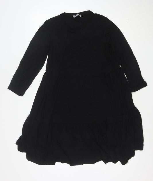 Additional front view of Red Herring Women’s Black, size UK 14, Fit & Flare Dress