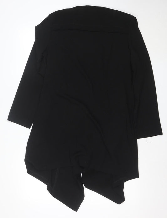 New Look Women's Black Size 10 Zip Front Mid-Length Jacket