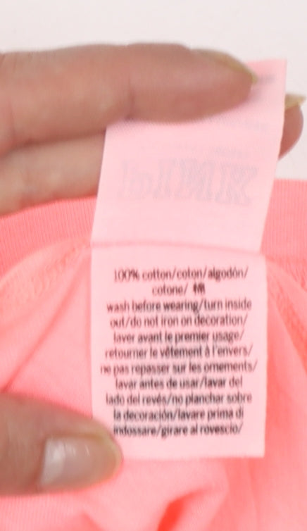 Victoria's Secret Pink Women’s XS Long Sleeve Crew Neck T-Shirt – Pink Cotton