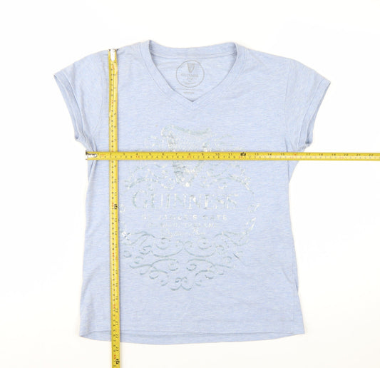 Guinness Women’s Blue V-Neck Short Sleeve Cotton T-Shirt Size M